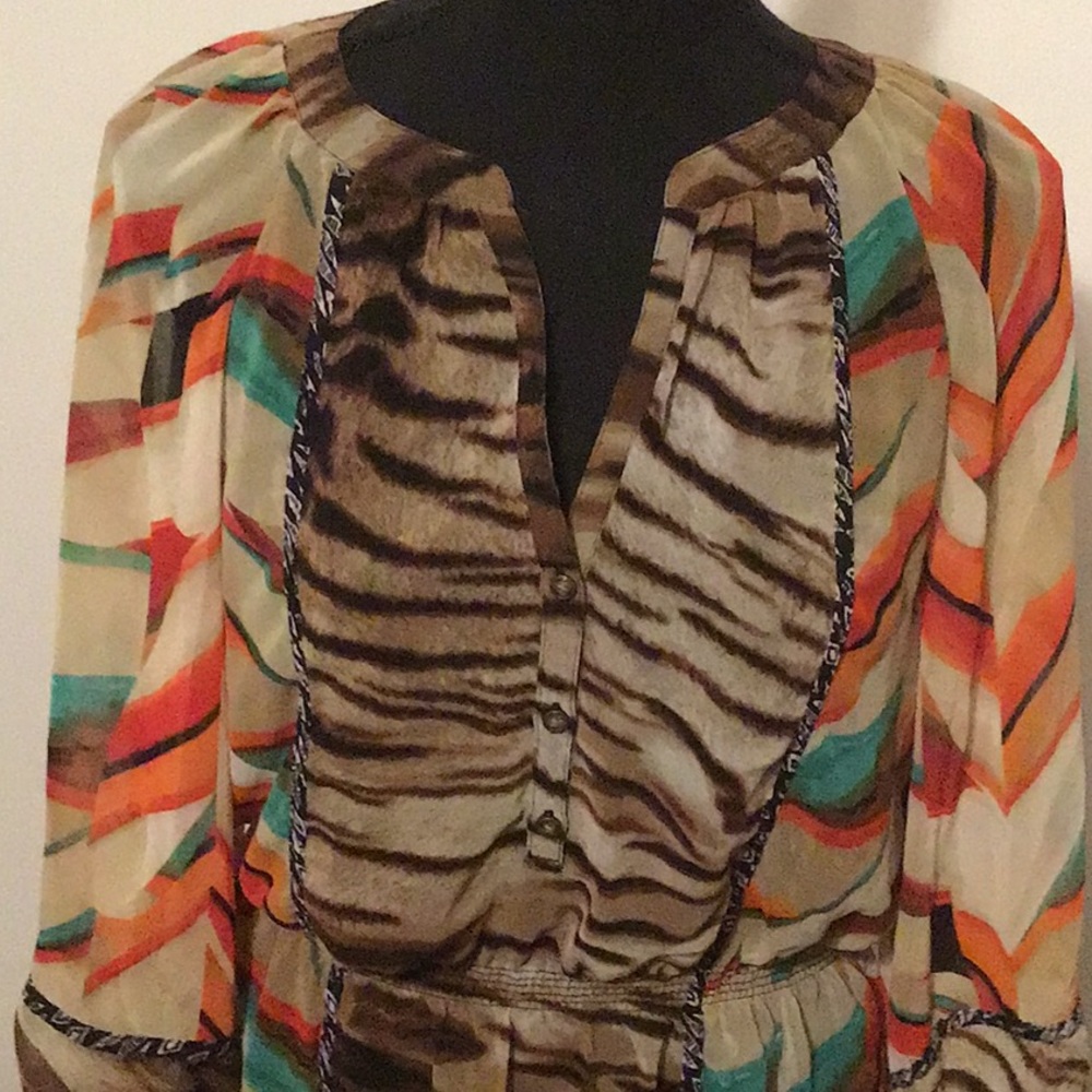Multicolor drawstring top - Picture 2 of 3